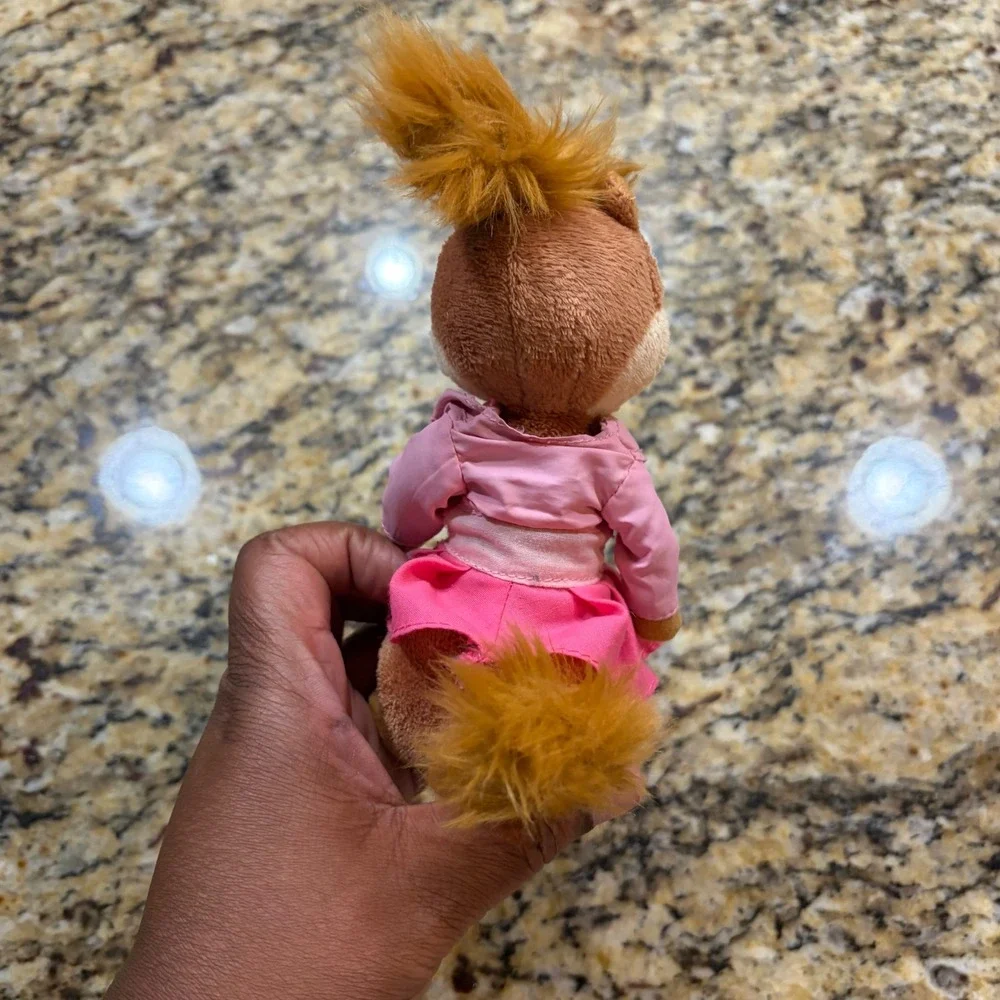 Ty Beanie Baby Brittany Chipette Alvin and the Chipmunks Plush 2012 Pink Outfit